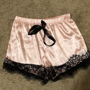 Lace Satin Pajama Shorts